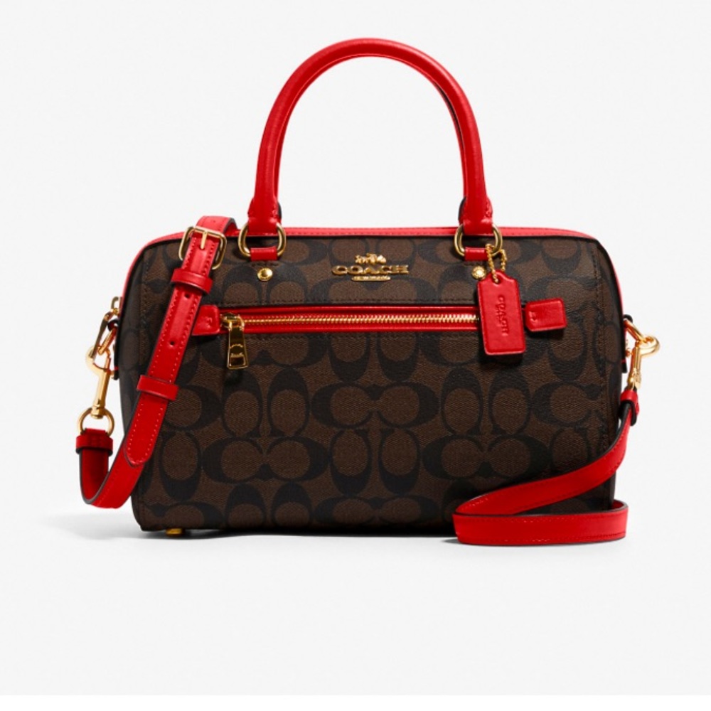 Coach Rowan Satchel In Signature Canvas - Picture 1 of 4